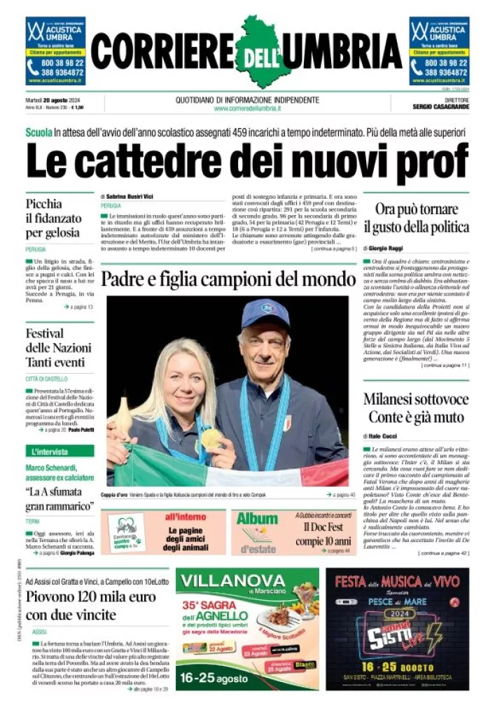 Prima-pagina-corriere umbria-del-2024-08-20